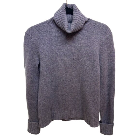 Ralph Lauren Women’s S Wool Cashmere Turtleneck Sweater Lavender Ribbed Knit - Picture 5 of 12